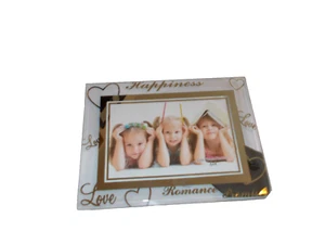 NUEVO CON ETIQUETAS MARCO FINO 4X6" TRANSPARENTE CON PLATA - Imagen 1 de 2