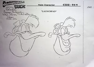 DARKWING DUCK Production Studio SIGNED BRIAN RAY Model Cel Copy Disney - Picture 1 of 2
