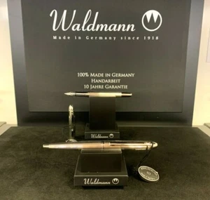 Pluma estilográfica Waldmann Pocket / bolígrafo plata de ley 0082 0081 2386 ¡NUEVO! - Imagen 1 de 8