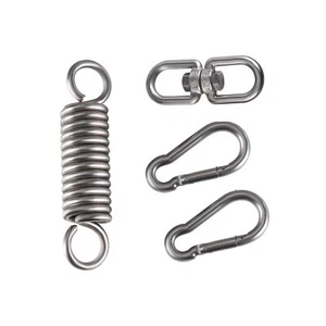 Hammock Hanging Kit Heavy Duty Porch Swing Springs with 2 Carabiner and Rotat... - Picture 1 of 9