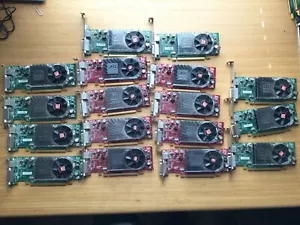 LOT OF 17 ATI Radeon HD 3450 256MB Video Card 109-B62941-00 Y103D - Picture 1 of 4