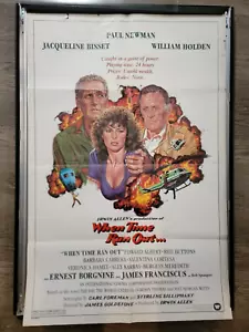 VTG 1980 When Time Ran Out Orig. Theatre Movie Poster 27"x41" Paul Newman - Picture 1 of 9