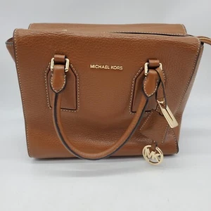 Michael Kors Selby Leather Satchel Crossbody Bag in Walnut Brown *No strap - Picture 1 of 10