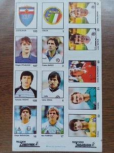 MARADONA ITALIA 90 ITALY UNCUT SHEET STICKERS MUFLON YUGOSLAVIA card Rookie Cao - Picture 1 of 11
