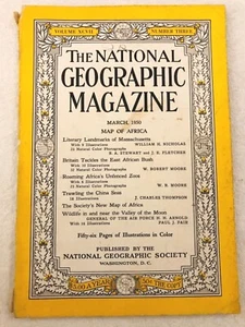 National Geographic March 1950 China Seas Africa Massachusetts - Imagen 1 de 1