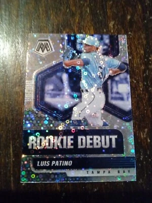 2021 Panini Mosaic Rookie Debut Quick Pitch Silver Disco Prizm Luis Patino #RD11 - Image 1 of 2