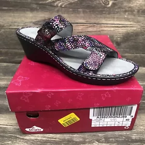 ALEGRIA 40 Funtastic Iridescent Leather Sandals EUR 40 | US 9.5 NEW WITH BOX - Picture 1 of 10