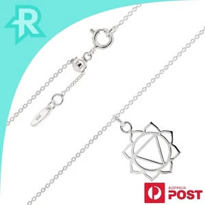 Solar Plexus Chakra Sterling Silver 925 Pendant & 500mm Adjustable Necklace - Picture 1 of 7