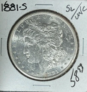 Dólar de plata Morgan 1881-S ~ SL/UNC ~BONITA MONEDA~ REF# D/S - Imagen 1 de 2