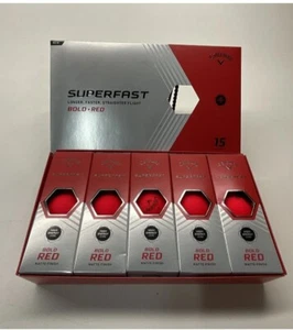 Callaway Golf superschnell fett Golfbälle matt rot fünf Dreierboxen = 15 Bälle - Bild 1 von 3