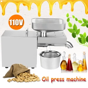 Electric Oil Press Machine 610W Stainless Steel Oil Extractor Sesame Seeds - Picture 1 of 11