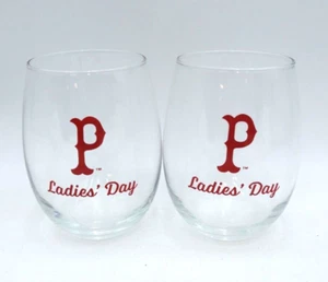Pair 2019 Pawtucket Red Sox Baseball PawSox LADIES' DAY Stemless Wine Glasses - Picture 1 of 3
