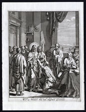 Antique Bible Print-N.T.47-JESUS-THOMAS-DISBELIEF-WOUND-TOUCH-Halma-Scheits-1710