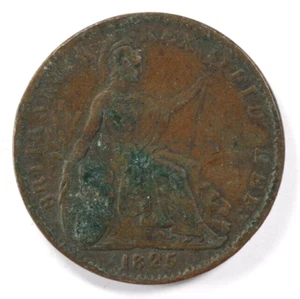 1825 Great Britain One Farthing King George IV Coin - Picture 1 of 2