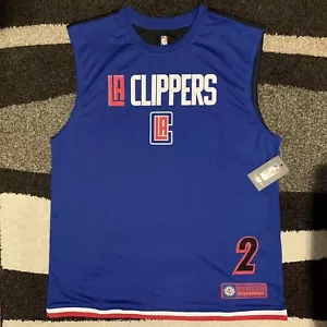 Camiseta deportiva sin mangas de Kawhi Leonard #2 para hombre LA CLIPPERS NBA UNK negra azul roja - Imagen 1 de 5