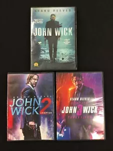 John Wick Complete Trilogy DVD Lot 1 2 3 Parabellum - KEANU REEVES FREE S/H - Picture 1 of 3