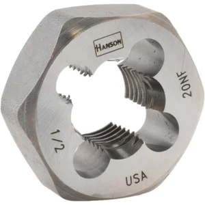 Irwin Hanson 6545 1/2"-20 NF-HCS Hex Die 1" Flat RHT Made in USA - Picture 1 of 1