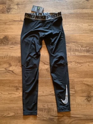 Pantalones ajustados Nike Pro Dri-Fit jóvenes niños grandes negros nuevos con etiquetas Foto 1 de 3