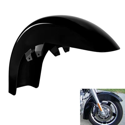 Vivid Black Front Fender Fit For Harley Road King Street Electra Glide 1989-2013 Foto 1 de 4