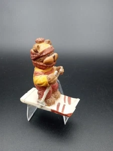 Vintage Tender Heart Treasures Miniatur Skifahren Bär Figur 1992 - Bild 1 von 4