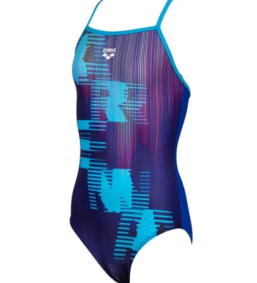 Arena Mädchen Badeanzug Schwimmanzug HIGHLIGHT LIGHT DROP BACK, Blau 10-11 Jahre