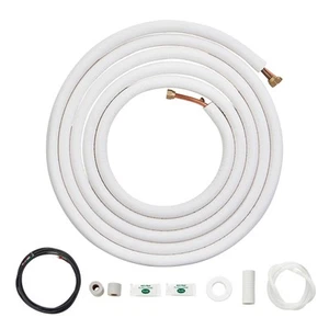 Mini Split Ductless Line Set Insulated Kit Copper Tubing AC 16/25/50ft - Picture 1 of 123