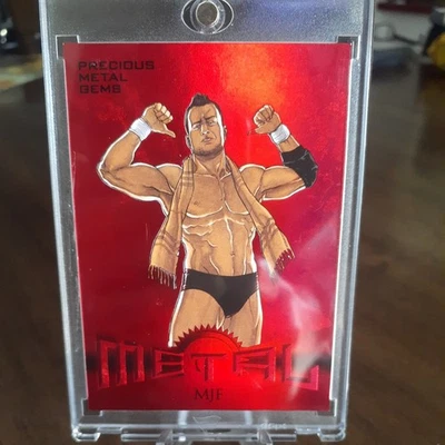 2025 MJF Upper Deck AEW Metal Universe Retro Red Precious Metal Gems PMG /100 🔥 - Image 1 of 3
