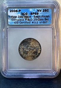 2006-P 25C Nevada ICG SP69 (Satin Finish) - Washington State Quarter - Picture 1 of 2