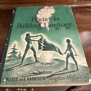 40s Vtg Practice For Building Language Workbook Language 1948 Mifflin - Picture 1 of 9