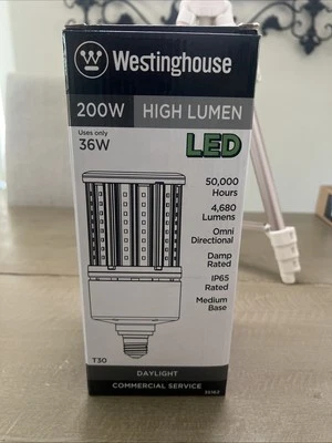Westinghouse Mogul Base LED Light Bulb DaylightHigh Lumen T30 30W 35162 Base E26 - Image 1 of 4