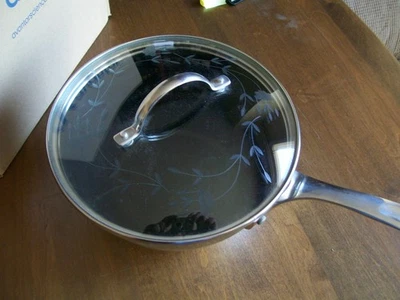 Olla antiadherente de acero inoxidable Princess House de 3,5 cuartos con tapa Foto 1 de 4