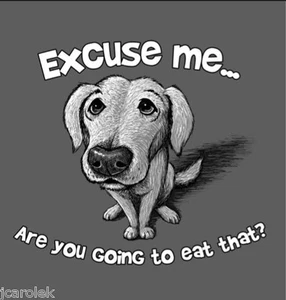 Camiseta Excuse Me Dog S M L XL 2XL You Going to Eat That Cotton Nueva con Etiquetas - Imagen 1 de 4