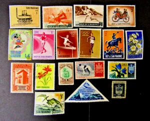 18 SAN MARINO STAMPS, VARIOUS, 1900s - 1970s, USED - Picture 1 of 3