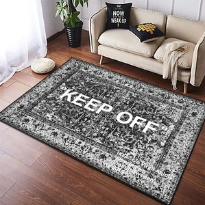 Alfombra Keep Off, alfombra Keep Off con patrones grises, alfombra para decoración del hogar, alfombra moderna Keep Off, moda - Imagen 1 de 13