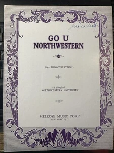 K GO U NORTHWESTERN sheet Music Exterior Only. (no Music) - Picture 1 of 1