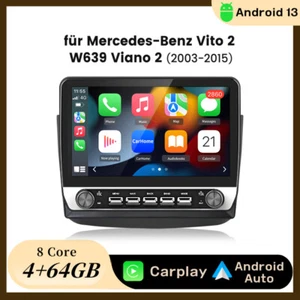 Android 13 Autoradio Carplay GPS Navi WIFI BT Für Benz Vito Viano W639 2003-2015 - Bild 1 von 19
