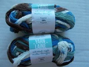Needle Crafters Wide Mesh Ruffle yarn, Blue Suede, lot of 2 (15 yds,1.75 oz ea) - Picture 1 of 2