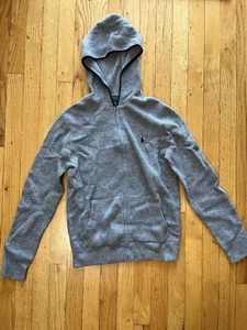 Polo Ralph Lauren Boys Grey Cashmere Zip Up Hoodie / Sweater (Size 14-16) - $75 - Picture 1 of 4