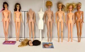 Large Vintage 1960's lot of Barbie dolls Bubble Cut Midge talking original