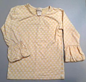 Matilda Jane Girls' Puffer Yellow & White Polka Dot Top Sz 8 Sunny Summer Travel - Picture 1 of 6