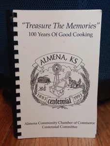 VINTAGE Almena Kansas Chamber of Commerce Cookbook SPIRAL Bound VTG 90s Book - Imagen 1 de 13
