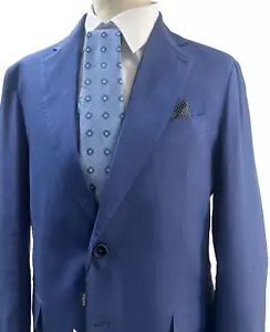 HERREN TAILLIERTES KLEID AUS REINEM LEINEN MADE IN ITALY HELLBLAU 46 54 56 BLAU - Bild 1 von 19