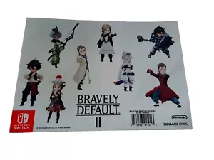Bravely Default II (2) - Offizieller Vorbesteller AUFKLEBER / DECALS Bogen Schalter - Bild 1 von 1