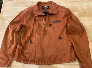 Harley Davidson Damen Motorrad Jacke Burnt Orange Reflektierend XL LESEN - Bild 1 von 15