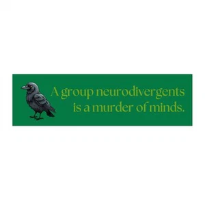 A Murder Of Minds Crow Bumper Sticker - Picture 1 of 4