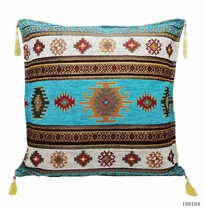 Turkish Moroccan Colourful Kilim Design Cushion Cover 17'' / 43cm - Picture 1 of 12