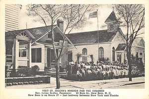 New Bern NC St Joseph's Mission For The Colored Albertype Postcard - Picture 1 of 2