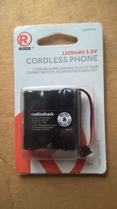 RADIO SHACK CORDLESS PHONE 3.6V 1200MAH NI-MH BATTERY 2302345 HHR-P401A - Picture 1 of 6