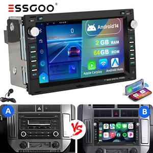 Radio de coche para VW Polo 9N Golf Jetta MK4 Passat B5 Android14 Carplay GPS Navi SWC - Imagen 1 de 17