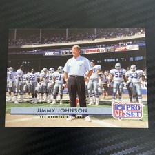 1992 NFL Pro Set JIMMY JOHNSON Football Card 153 Dallas Cowboys 